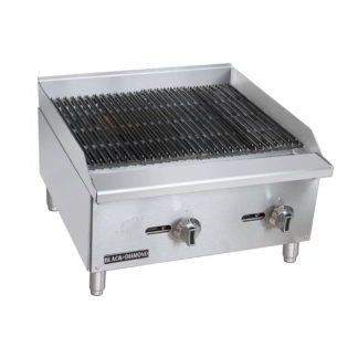 Black Diamond BDECTC-24 24" Countertop Charbroiler - Standard, 60,000 BTU, Stainless, Natural Gas