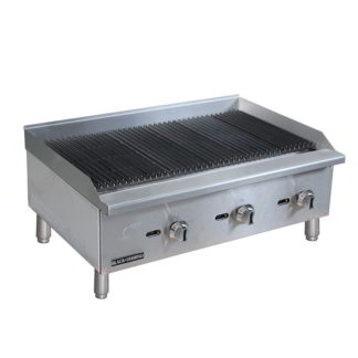Black Diamond BDECTC-36 36" Countertop Charbroiler - Standard, 90,000 BTU, Stainless, Natural Gas