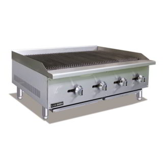 Black Diamond BDECTC-48 48" Countertop Charbroiler - Standard, 120,000 BTU, Stainless, NG