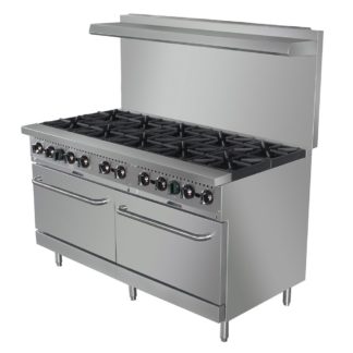 Black Diamond BDGR-60 60" 10 Burner Gas Range w/ Standard Oven, Natural Gas