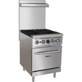 Black Diamond BDGR-24 24" 4 Burner Gas Range w/ Standard Oven, Natural Gas