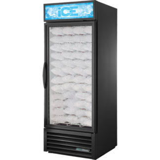 True GDIM-26NT-HC~TSL01 30" Indoor Ice Merchandiser w/ (54) 8 lb Bag Capacity - Glass Door, Black, 115v