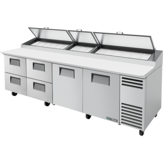 True TPP-AT-119D-4-HC 119" Pizza Prep Table w/ Refrigerated Base, 115v