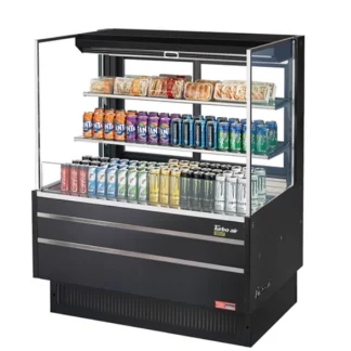 Turbo Air TOM-48L-UFD-B-3S-N 46 3/4" Horizontal Open Air Cooler w/ (3) Levels, 115v