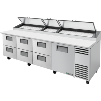 True TPP-AT-119D-6-HC 119" Pizza Prep Table w/ Refrigerated Base, 115v