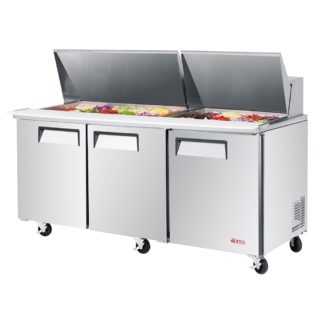 Turbo Air EST-72-30-N 72 5/8" Sandwich/Salad Prep Table w/ Refrigerated Base, 115v