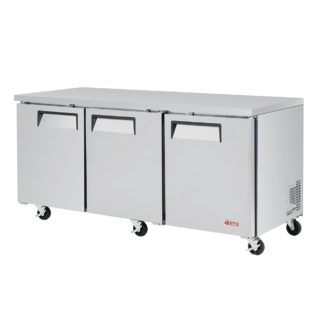 Turbo Air EUR-72-N 72 5/8" W Undercounter Refrigerator w/ (3) Sections & (3) Doors, 115v