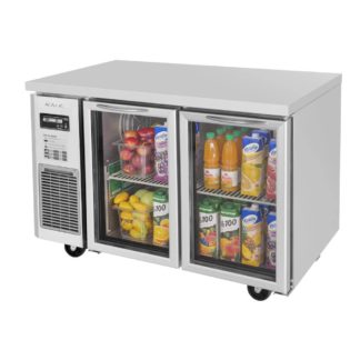 Turbo Air JUR-48-G-N 47 1/4" W Undercounter Refrigerator w/ (2) Sections & (2) Doors, 115v