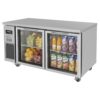 Turbo Air JUR-60-G-N 59" W Undercounter Refrigerator w/ (2) Sections & (2) Doors, 115v