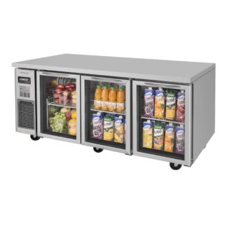 Turbo Air JUR-72-G-N 70 7/8" W Undercounter Refrigerator w/ (3) Sections & (3) Doors, 115v