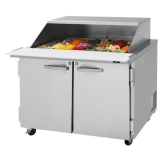 Turbo Air PST-48-18-N-SL 48 1/4" Sandwich/Salad Prep Table w/ Refrigerated Base, 115v