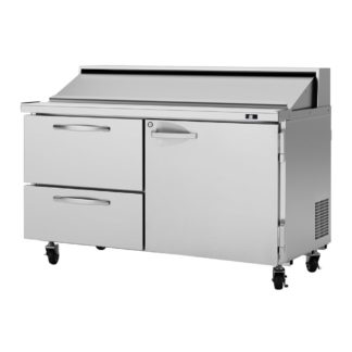 Turbo Air PST-60-D2R(L)-N 60 1/4" Sandwich/Salad Prep Table w/ Refrigerated Base, 115v