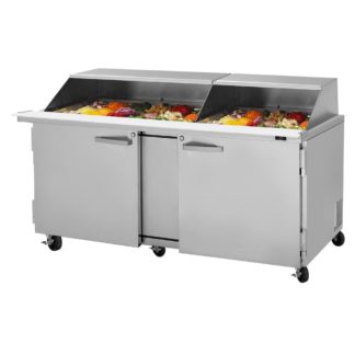 Turbo Air PST-72-30-N-SL 72 5/8" Sandwich/Salad Prep Table w/ Refrigerated Base, 115v