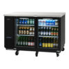 Turbo Air TBB-24-60SG-N 61" Bar Refrigerator - 2 Swinging Glass Doors, Black, 115v