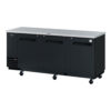 Turbo Air TBB-4SB-N 90" Bar Refrigerator - 3 Swinging Solid Doors, Black, 115v