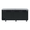 Turbo Air TBB-4SB-N 90" Bar Refrigerator - 3 Swinging Solid Doors, Black, 115v - Image 2