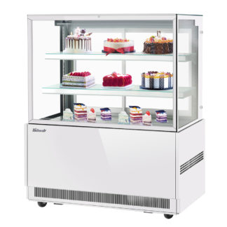 Turbo Air TBP48-54FN-W 47 1/4" Full Service Bakery Case w/ Straight Glass - (3) Levels, 115v
