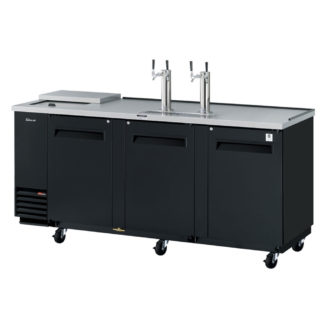 Turbo Air TCB-4SBD-N 90 3/8" Draft Beer System w/ (4) Keg Capacity - (2) Columns, Black, 115v