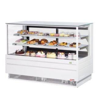 Turbo Air TCGB-72UF-W-N 72 1/2" Full Service Deli Case w/ Straight Glass - (3) Levels, 115v, White