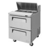 Turbo Air TST-28SD-D2-N 27" Sandwich/Salad Prep Table w/ Refrigerated Base, 115v - Image 2