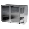 Beverage Air BB48HC-1-G-S 48" Bar Refrigerator - 2 Swinging Glass Doors, Stainless, 115v