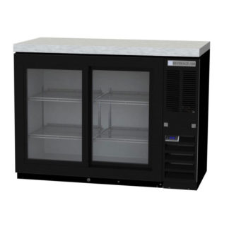 Beverage Air BB48HC-1-GS-S-27 48" Bar Refrigerator - 2 Sliding Glass Doors, Stainless, 115v