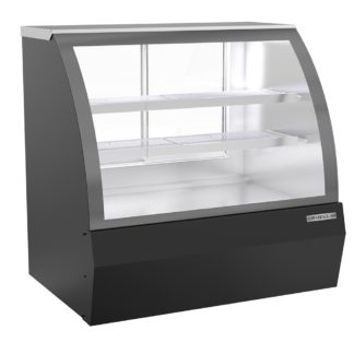 Beverage Air CDR4HC-1-B-D 49 1/4" Full Service Dry Deli Case w/ Curved Glass - (3) Levels, 120v