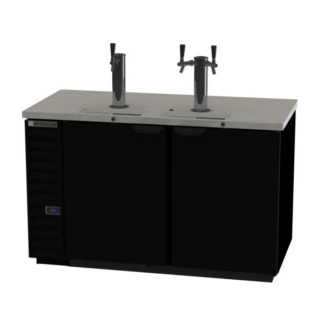 Beverage Air DD58HC-1-C-B 59" Draft Beer System w/ (3) Keg Capacity - (2) Column, Black, 115v