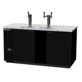 Beverage Air DD68HC-1-C-B 69" Draft Beer System w/ (3) Keg Capacity - (2) Column, Black, 115v