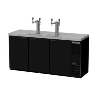 Beverage Air DD72HC-1-B 72" Draft Beer System w/ (3) Keg Capacity - (2) Column, Black, 115v
