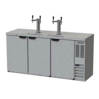 Beverage Air DD72HC-1-S 72" Draft Beer System w/ (3) Keg Capacity - (2) Column, Stainless, 115v