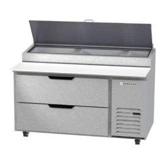 Beverage Air DPD60HC-2 60" Pizza Prep Table w/ Refrigerated Base, 115v