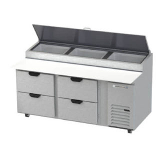 Beverage Air DPD72HC-4 72" Pizza Prep Table w/ Refrigerated Base, 115v