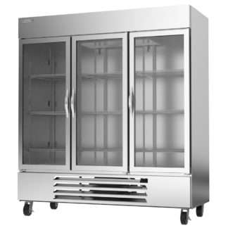 Beverage Air HBF72HC-5-G 75" Three Section Reach In Freezer - (3) Glass Doors, 115v