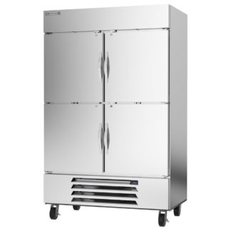 Beverage Air HBR49HC-1-HS 52" Two Section Reach In Refrigerator, (4) Left/Right Hinge Solid Doors, 115v