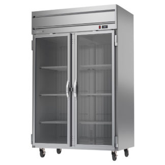 Beverage Air HR2HC-1G 52" Two Section Reach In Refrigerator, (2) Left/Right Hinge Glass Doors, 115v