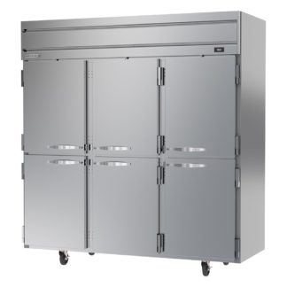 Beverage Air HR3HC-1HS 78" Three Section Reach In Refrigerator - (6) Left/Right Hinge Solid Doors, 115v