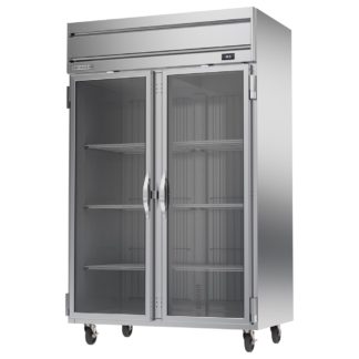 Beverage Air HRP2HC-1G 52" Two Section Reach In Refrigerator, (2) Left/Right Hinge Glass Doors, 115v