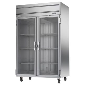 Beverage Air HRPS2HC-1G 52" Two Section Reach In Refrigerator, (2) Left/Right Hinge Glass Doors, 115v