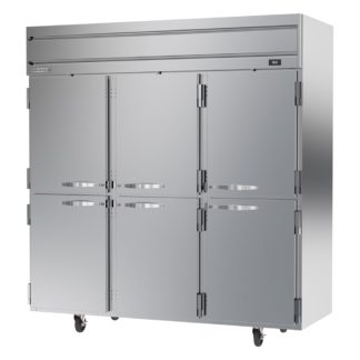 Beverage Air HRPS3HC-1HS 78" Three Section Reach In Refrigerator, (6) Left/Right Hinge Solid Doors, 115v