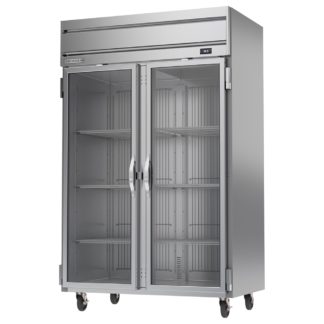 Beverage Air HRS2HC-1G 52" Two Section Reach In Refrigerator, (2) Left/Right Hinge Glass Doors, 115v