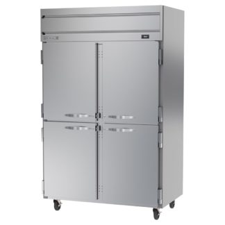 Beverage Air HRS2HC-1HS 52" Two Section Reach In Refrigerator, (4) Left/Right Hinge Solid Doors, 115v