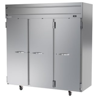 Beverage Air HRS3HC-1S 78" Three Section Reach In Refrigerator, (3) Left/Right Hinge Solid Doors, 115v