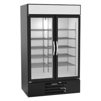 Beverage Air MMRR49HC-1-A-BW-WINE 52" Two Section Wine Cooler w/ (2) Zones - (10) Shelves, 115v
