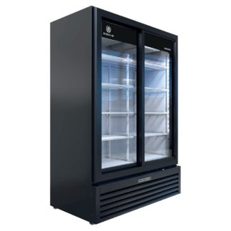 Beverage Air MT53-1-SDB 54" Two Section Glass Door Merchandiser, (2) Sliding Doors, 115v