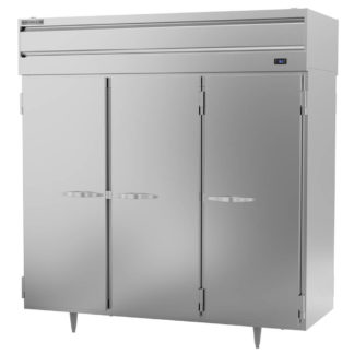 Beverage Air PRD3HC-1AS 78" Three Section Pass Thru Refrigerator, (6) Left/Right Hinge Solid Doors, 115v
