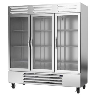 Beverage Air RB72HC-1G 75" Three Section Reach In Refrigerator, (3) Left/Right Hinge Glass Doors, 115v
