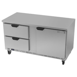 Beverage Air WTFD60AHC-2-FLT 60" W Work Top Freezer w/ (2) Section & (2) Drawers & (1) Door, 115v