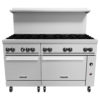 Vulcan 60SC-10B 60" 10 Burner Gas Range w/ (1) Standard & (1) Convection Ovens - Image 2