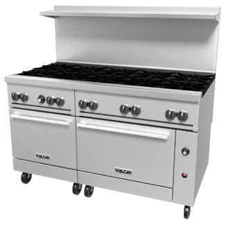 Vulcan 60SS-10B 60" 10 Burner Gas Range w/ (2) Standard Ovens